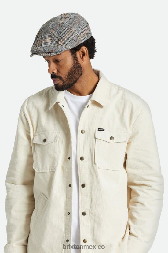 Brixton accesorios blanco roto/negro/naranja paraíso hombres gorra de vendedor de periódicos DV42H302