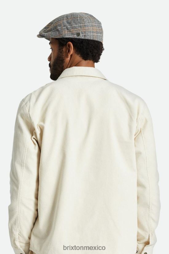 Brixton accesorios blanco roto/negro/naranja paraíso hombres gorra de vendedor de periódicos DV42H302