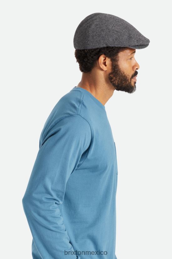 Brixton accesorios gris negro hombres gorra plana hooligan DV42H300