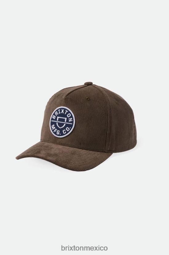 Brixton accesorios cordón de tierra oscura hombres gorra con escudo mp DV42H258