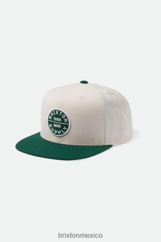 Brixton accesorios gorra blanca/verde kelly hombres juramento iii snapback DV42H239