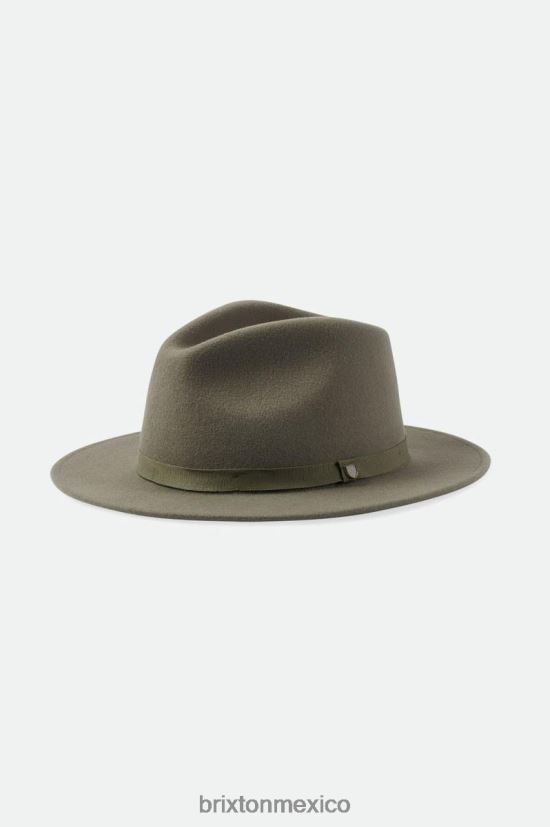 Brixton accesorios excedente de aceituna hombres sombrero fedora plegable messer DV42H226