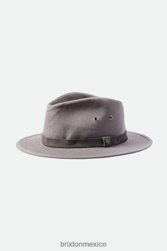 Brixton accesorios gris hombres messer utilidad aventura fedora DV42H229