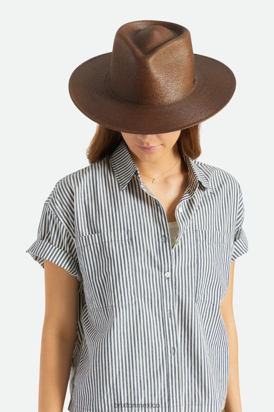 Brixton accesorios marrón oscuro hombres fedora marcos DV42H183