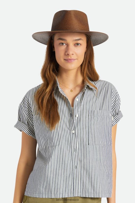 Brixton accesorios marrón oscuro hombres fedora marcos DV42H183