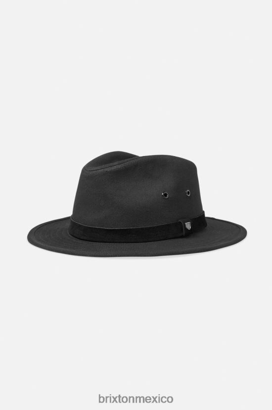 Brixton accesorios negro hombres messer aventura fedora DV42H230
