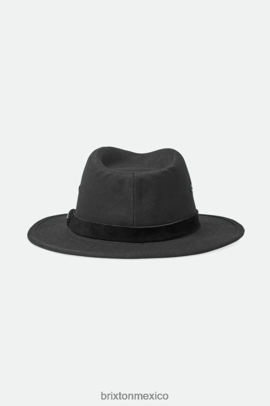 Brixton accesorios negro hombres messer aventura fedora DV42H230