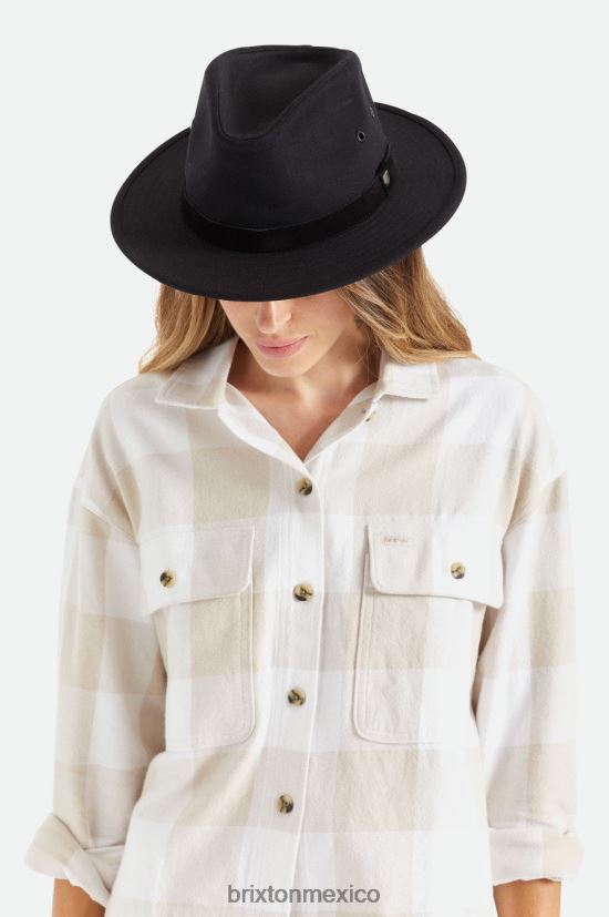 Brixton accesorios negro hombres messer aventura fedora DV42H230