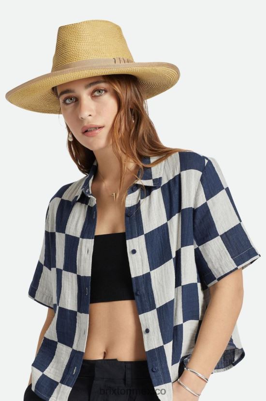 Brixton accesorios bronceado/bronceado hombres sombrero de paja reno DV42H190