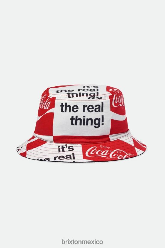 Brixton accesorios coque rojo/negro hombres sombrero de pescador reversible coca-cola good day DV42H314
