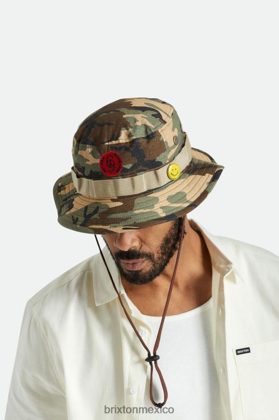 Brixton accesorios excedente de camuflaje hombres sombrero de pescador empacable amor DV42H313