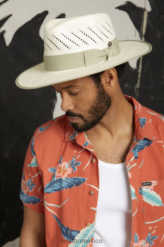 Brixton accesorios natural hombres bandera reserva sombrero de paja toquilla DV42H177