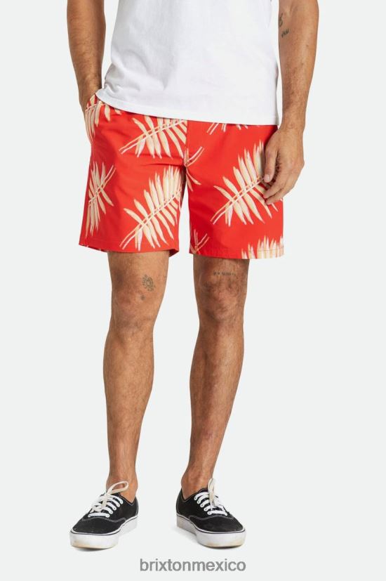 Brixton vestir aloha rojo hombres viaje corto 7'' DV42H153