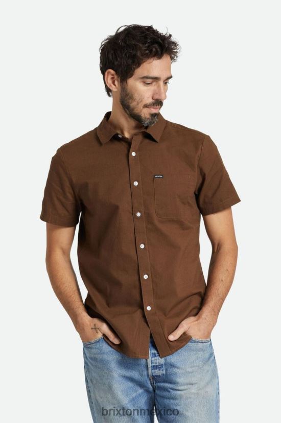 Brixton vestir tierra oscura hombres camisa charter de tejido texturizado s/s DV42H11