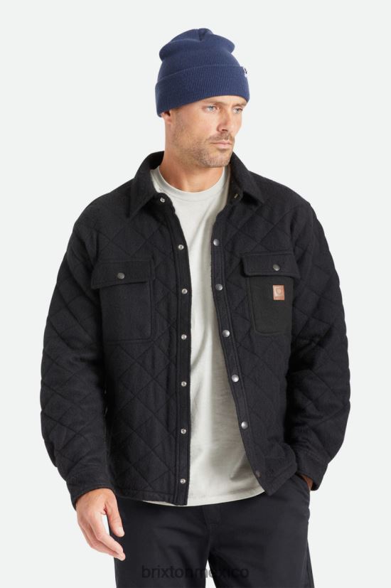 Brixton vestir negro hombres chaqueta polar acolchada cass DV42H145