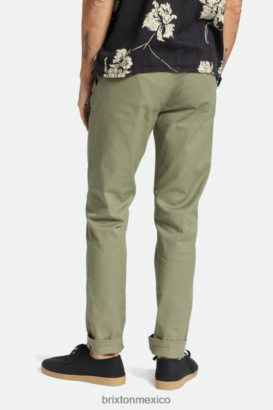 Brixton vestir excedente de aceituna hombres Choice pantalones chinos ajustados DV42H149