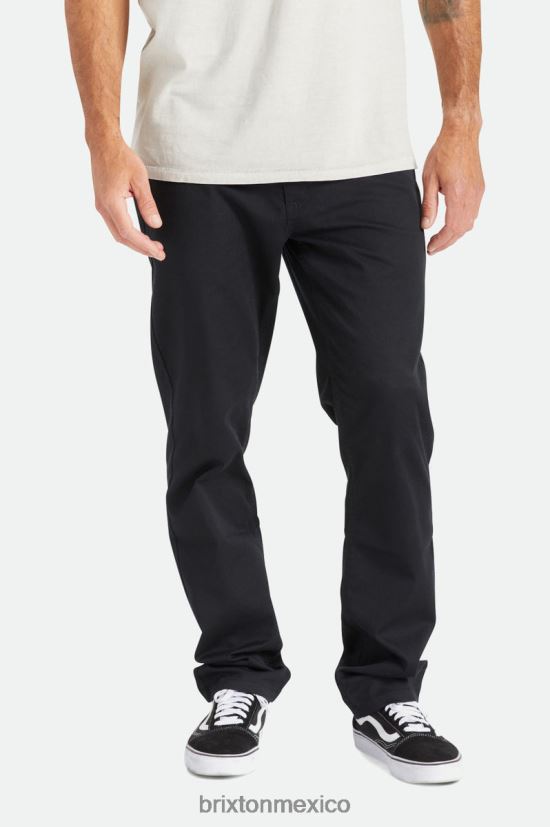 Brixton vestir negro hombres pantalón chino regular de elección DV42H146