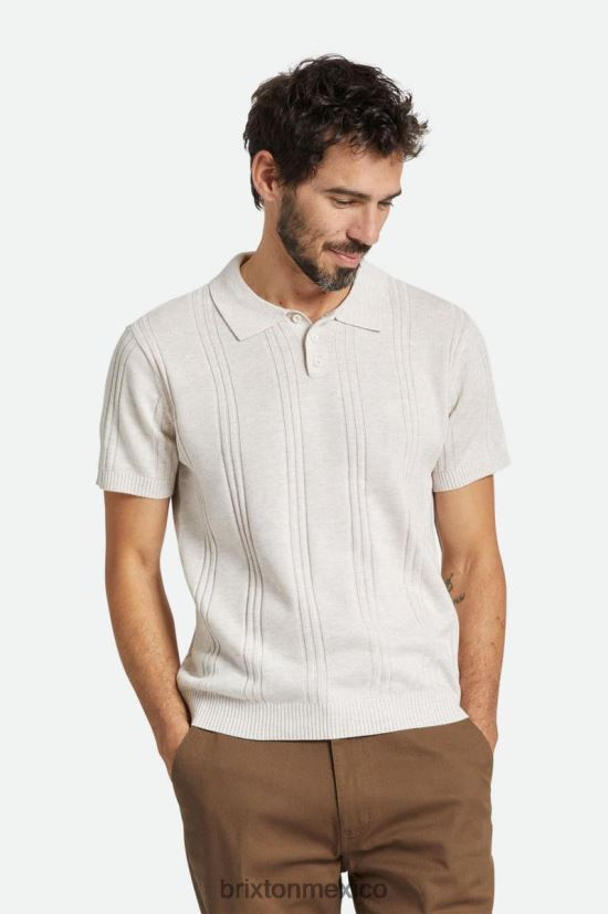 Brixton vestir gorra blanca hombres fin de semana reserva polo de lana merino s/s DV42H118