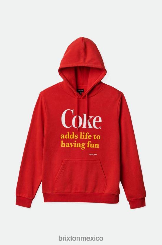 Brixton vestir coca cola roja hombres coca-cola divirtiéndose capucha DV42H141