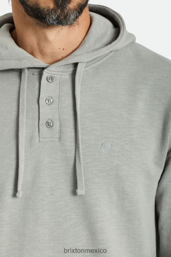 Brixton vestir paloma salvaje hombres capucha flameada de felpa henley francesa DV42H138