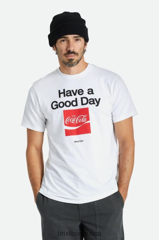 Brixton vestir blanco hombres coca-cola good day s/s camiseta a medida DV42H76