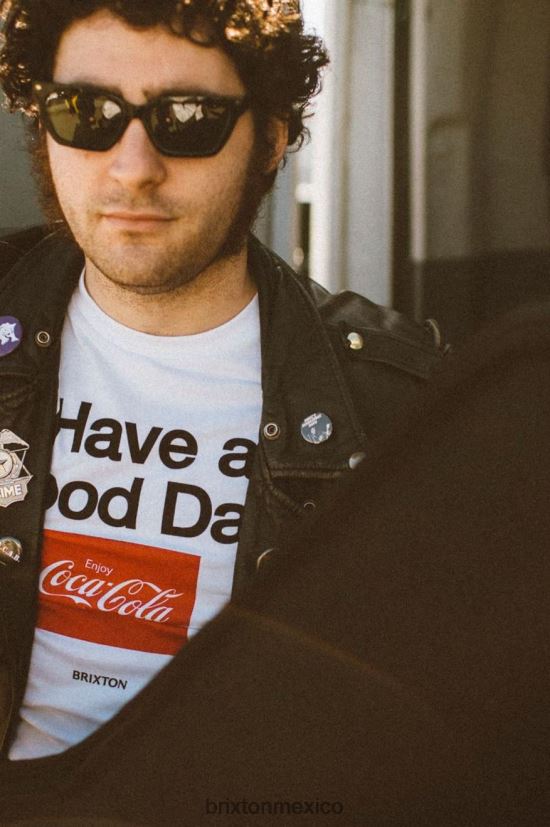 Brixton vestir blanco hombres coca-cola good day s/s camiseta a medida DV42H76