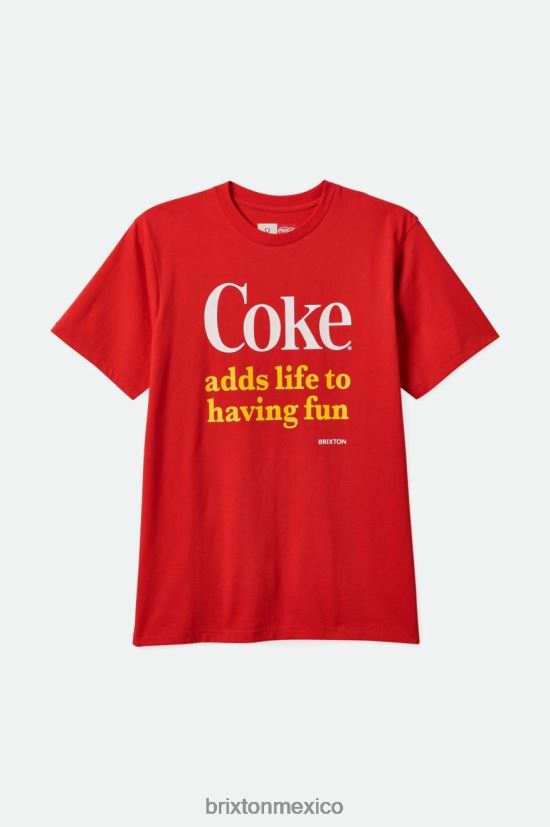 Brixton vestir coca cola roja hombres coca-cola divirtiéndose camiseta a medida s/s DV42H75