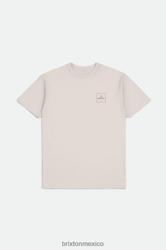 Brixton vestir crema/excedente de oliva/latón hombres Camiseta estándar de acero inoxidable cuadrado alfa DV42H92