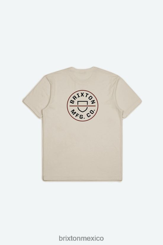 Brixton vestir crema hombres Camiseta estándar Crest II S/S DV42H113