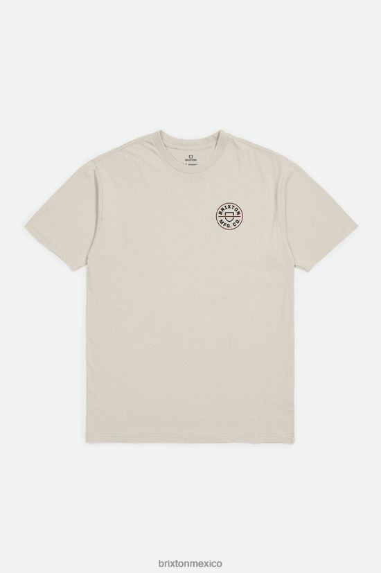 Brixton vestir crema hombres Camiseta estándar Crest II S/S DV42H113
