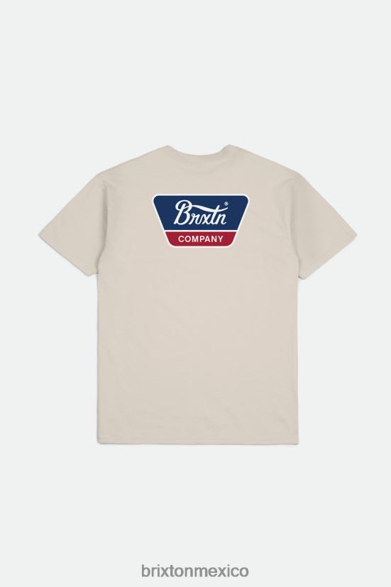 Brixton vestir crema hombres Camiseta estándar Linwood s/s DV42H64