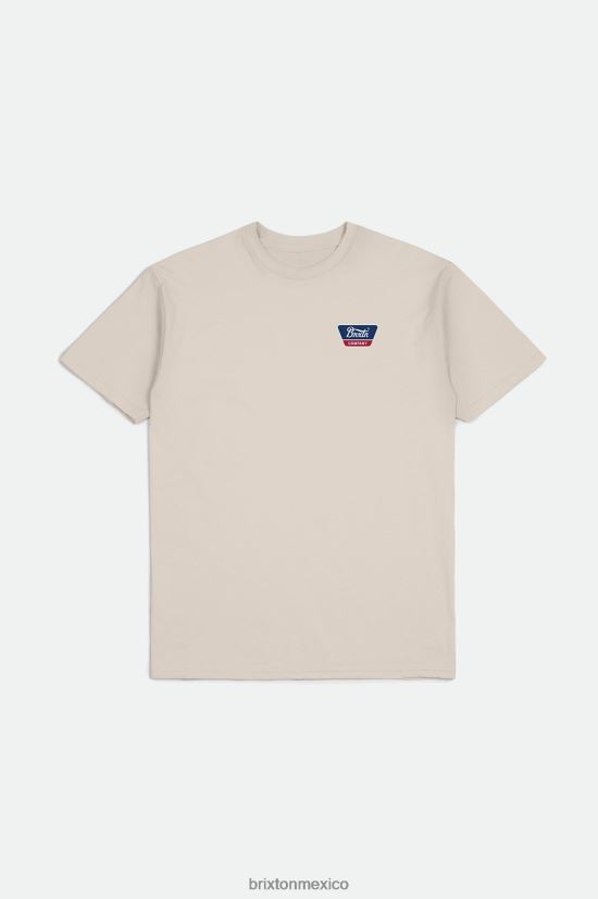 Brixton vestir crema hombres Camiseta estándar Linwood s/s DV42H64