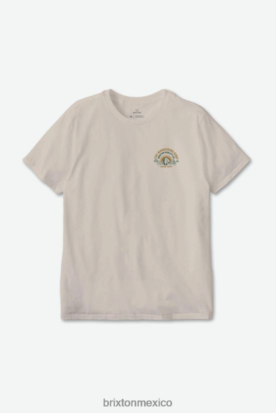 Brixton vestir crema hombres camiseta estándar roam free s/s DV42H48