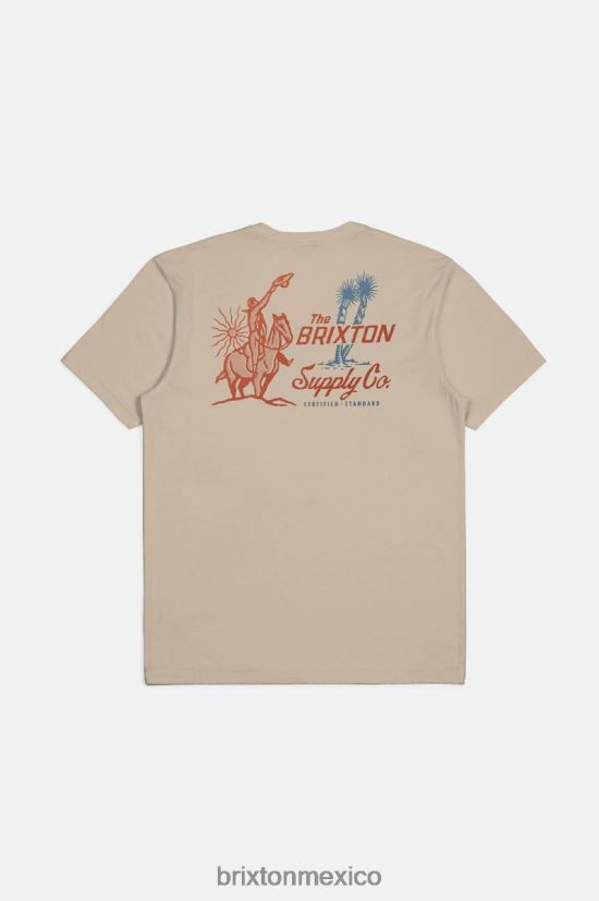 Brixton vestir humo gris hombres austin s/s camiseta entallada DV42H35