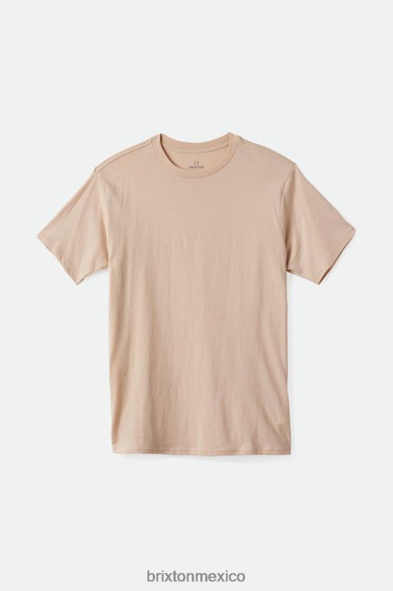 Brixton vestir humo gris hombres camiseta de sastre s/s de algodón premium DV42H50