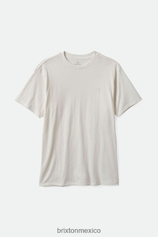 Brixton vestir lavado vintage blanquecino hombres camiseta reserva vintage s/s DV42H96