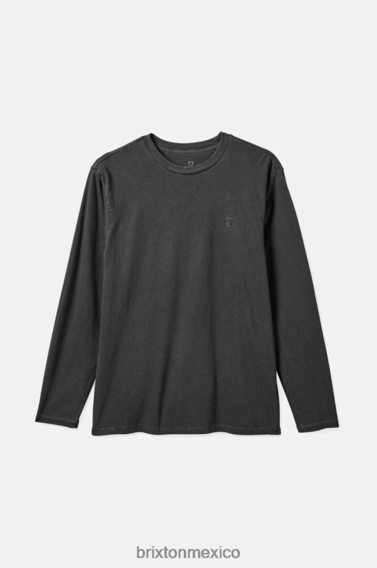 Brixton vestir lavado vintage negro hombres camiseta manga larga reserva vintage DV42H103