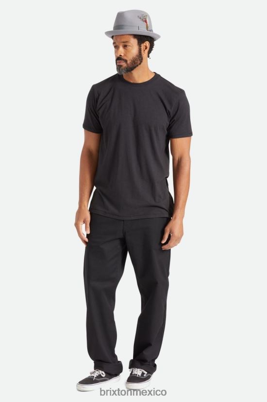 Brixton vestir negro hombres camiseta de sastre s/s de algodón premium DV42H51