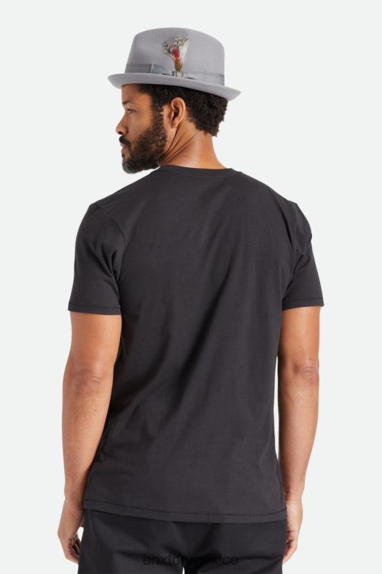 Brixton vestir negro hombres camiseta de sastre s/s de algodón premium DV42H51