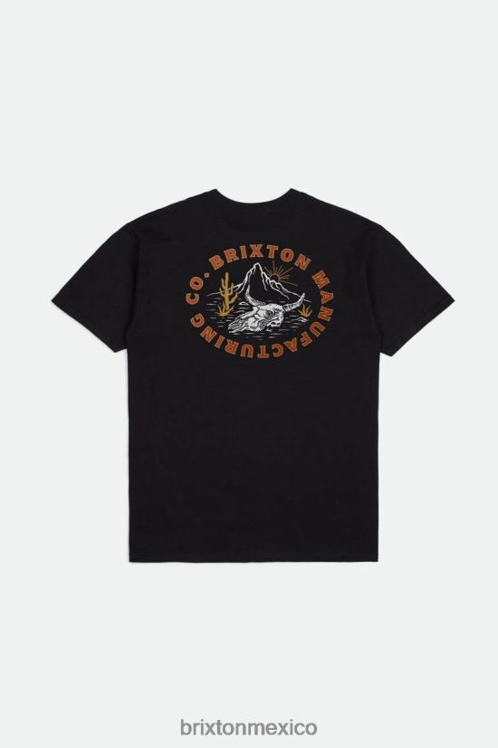 Brixton vestir negro hombres camiseta estándar croslin s/s DV42H41