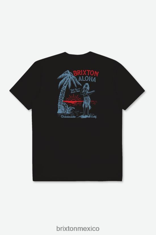Brixton vestir negro hombres camiseta sastre good time s/s DV42H117