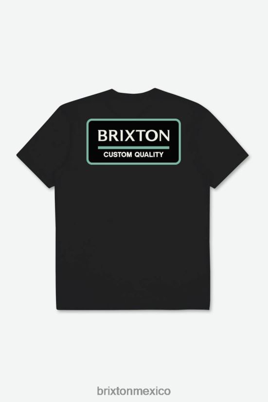 Brixton vestir negro/jade/blanco roto hombres Camiseta estándar de acero inoxidable palmer DV42H90