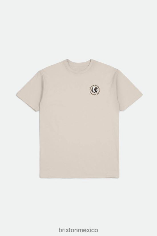 Brixton vestir tinte para ropa crema/bisonte hombres camiseta estándar rival stamp s/s DV42H82
