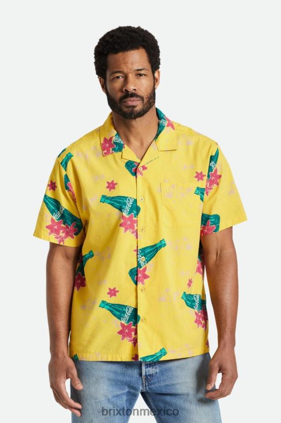Brixton vestir amarillo hombres coca-cola bunker s/s tejido DV42H24