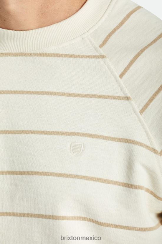 Brixton vestir capa blanca/arena hombres equipo de terry francés slub DV42H134