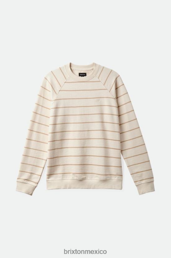 Brixton vestir capa blanca/arena hombres equipo de terry francés slub DV42H134