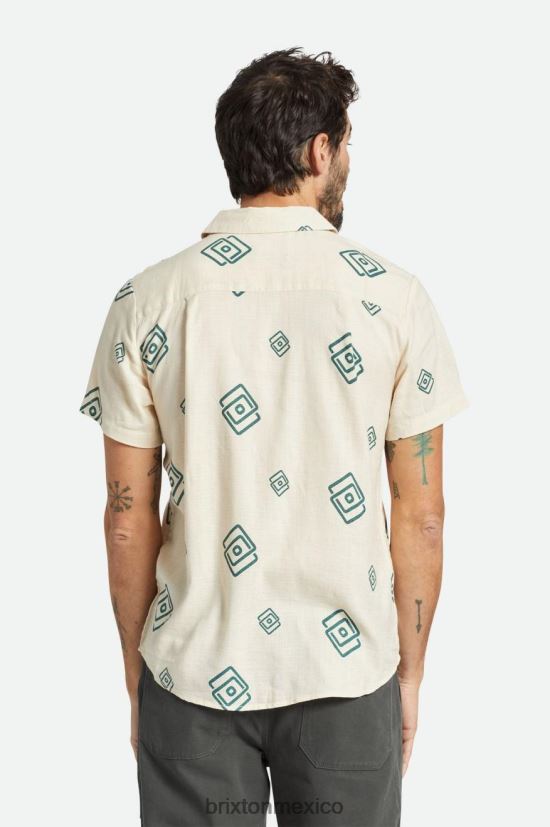 Brixton vestir gorra blanca/pícea hombres charter slub s / s tejido DV42H1