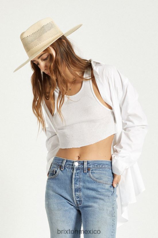 Brixton accesorios arena catalina mujer jo panamá ranchero de paja DV42H502