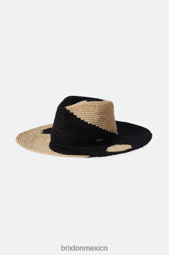 Brixton accesorios gorra blanca/negro mujer sombrero de paja con estampado madeira DV42H514