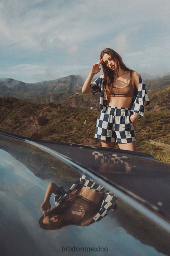 Brixton vestir azul marino lavado mujer boxer corto mykonos DV42H482